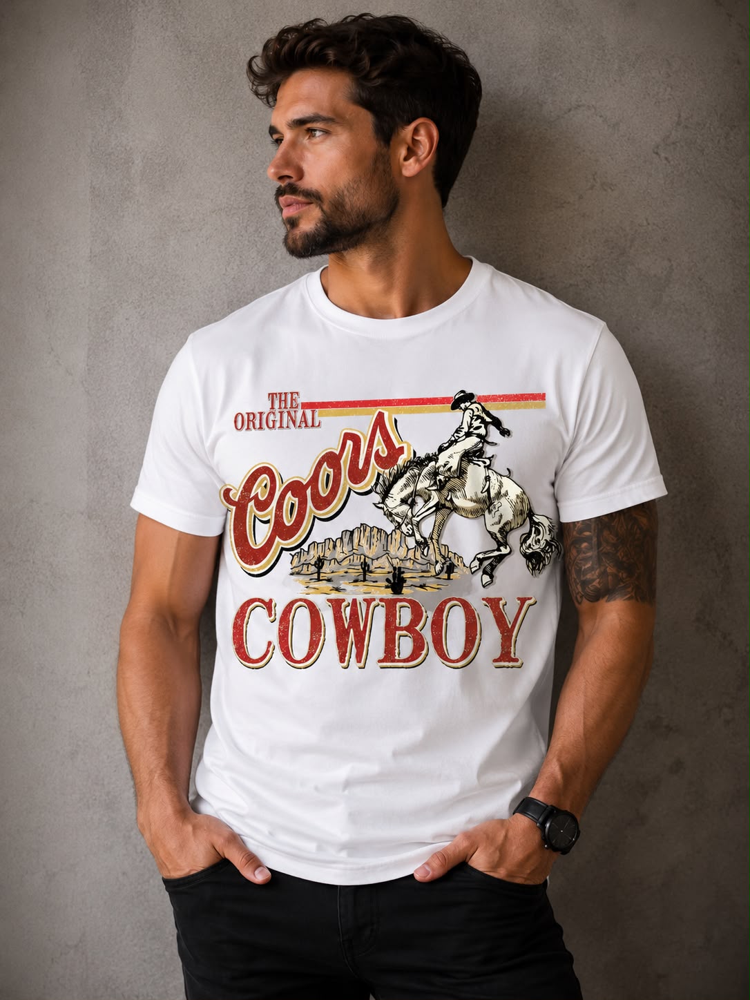 Men’s Cowboy Graphic T Shirt
