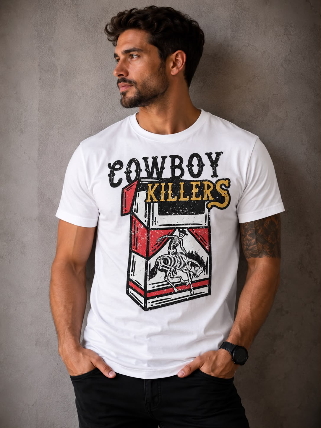 Men’s Cowboy Western Graphic T Shirt